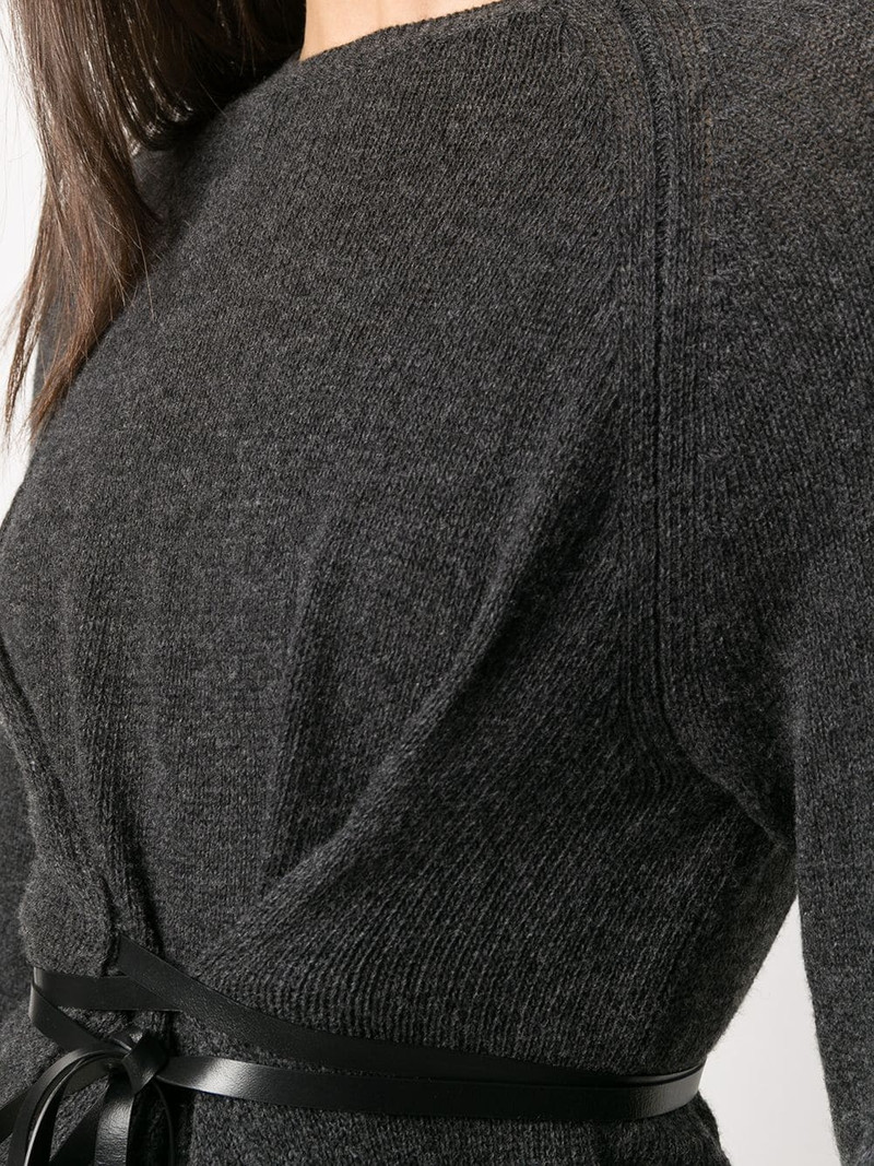 ribbon belted jumper 5