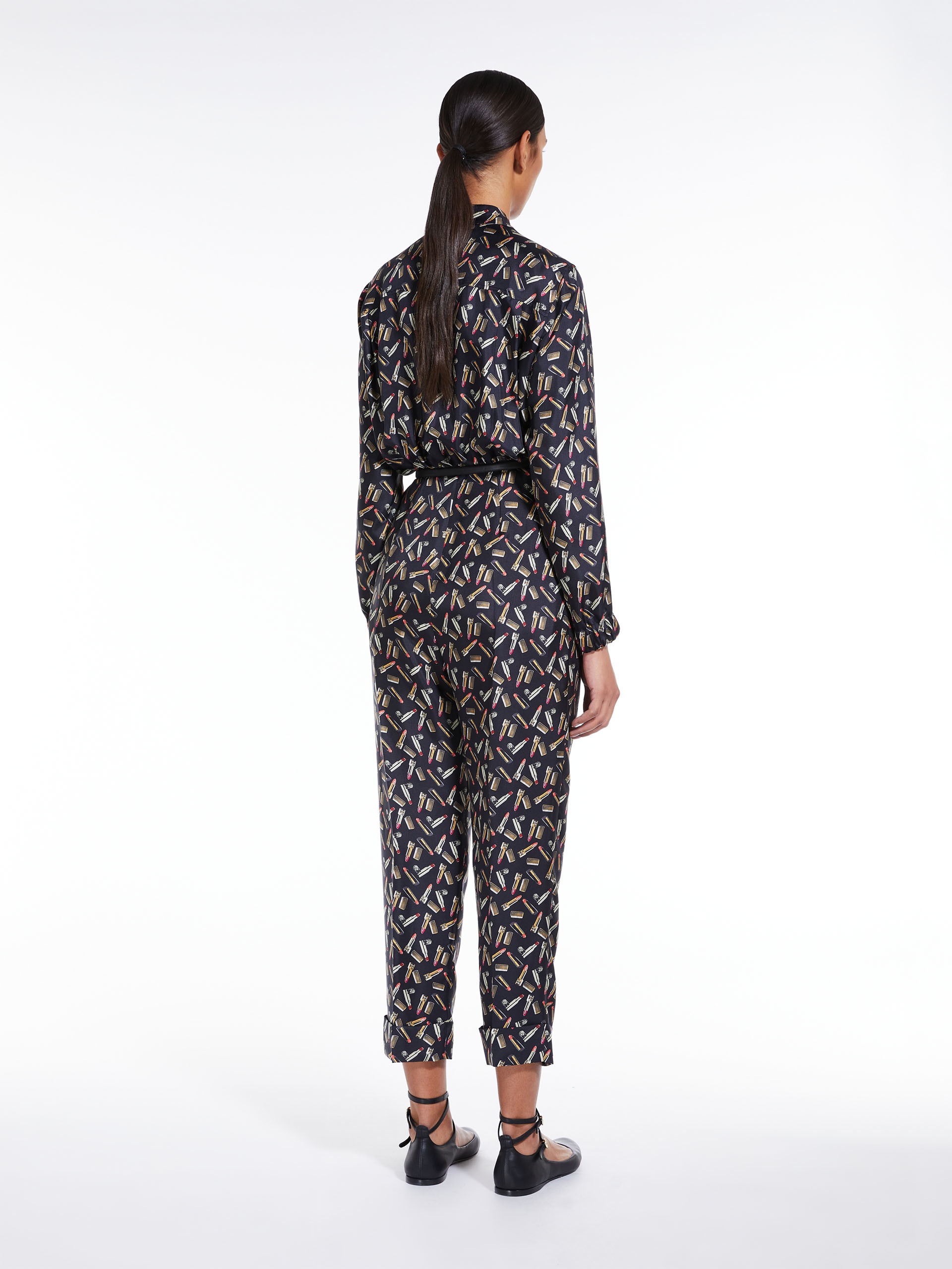 MARA Printed silk twill jumpsuit - 4