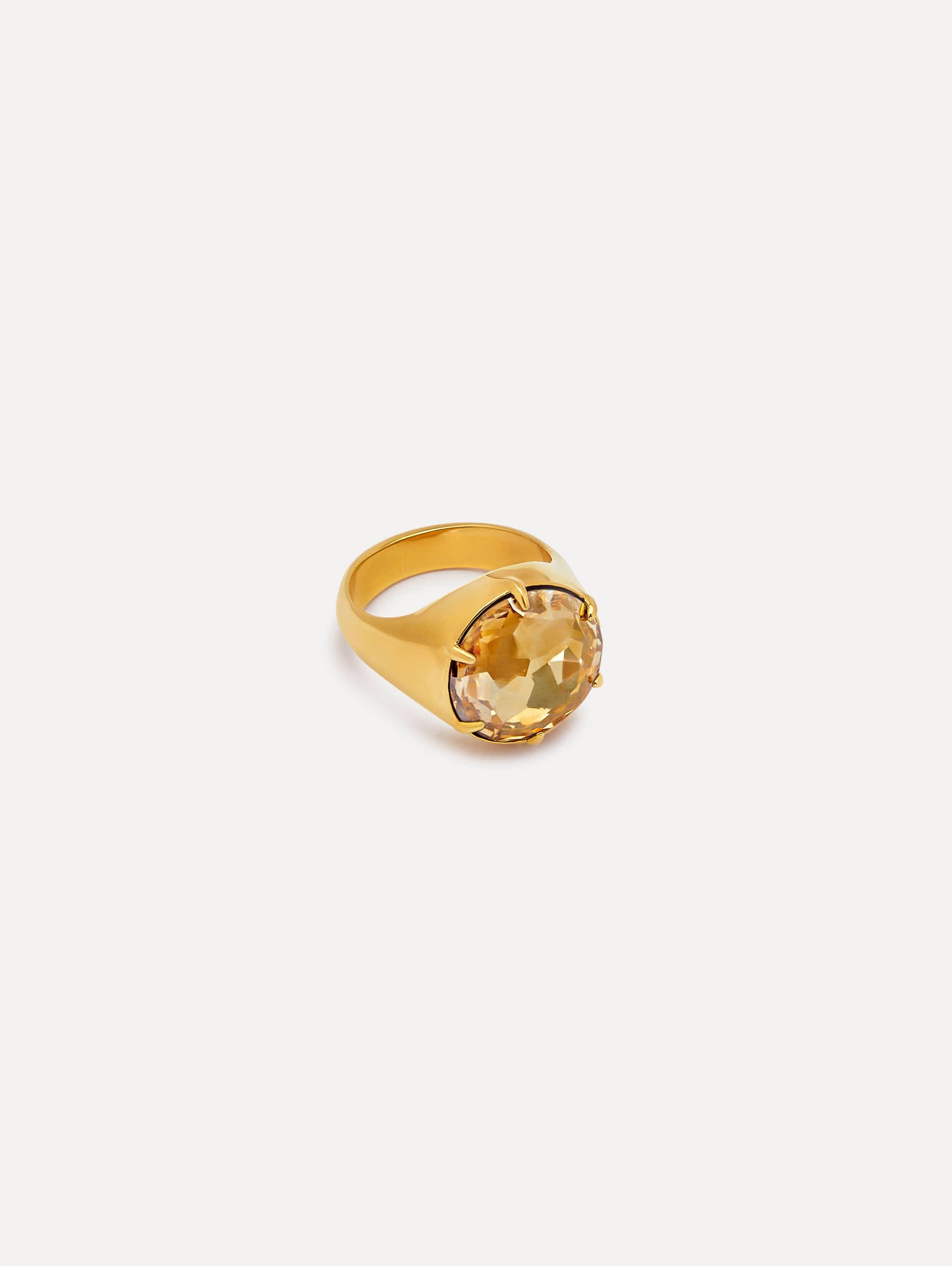 CLASSIC CRYSTAL SIGNET RING - 1