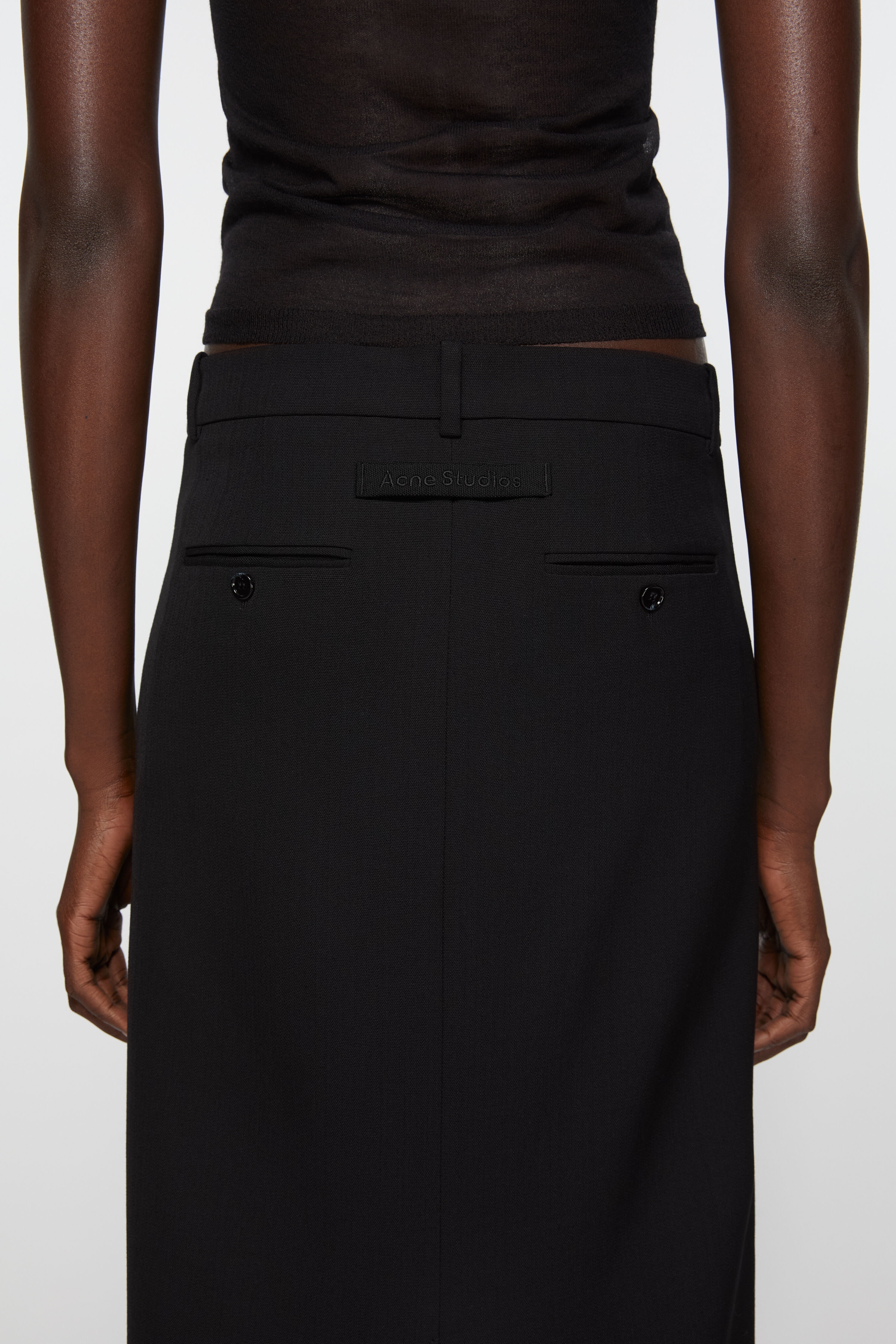 Tailored skirt - Black - 5