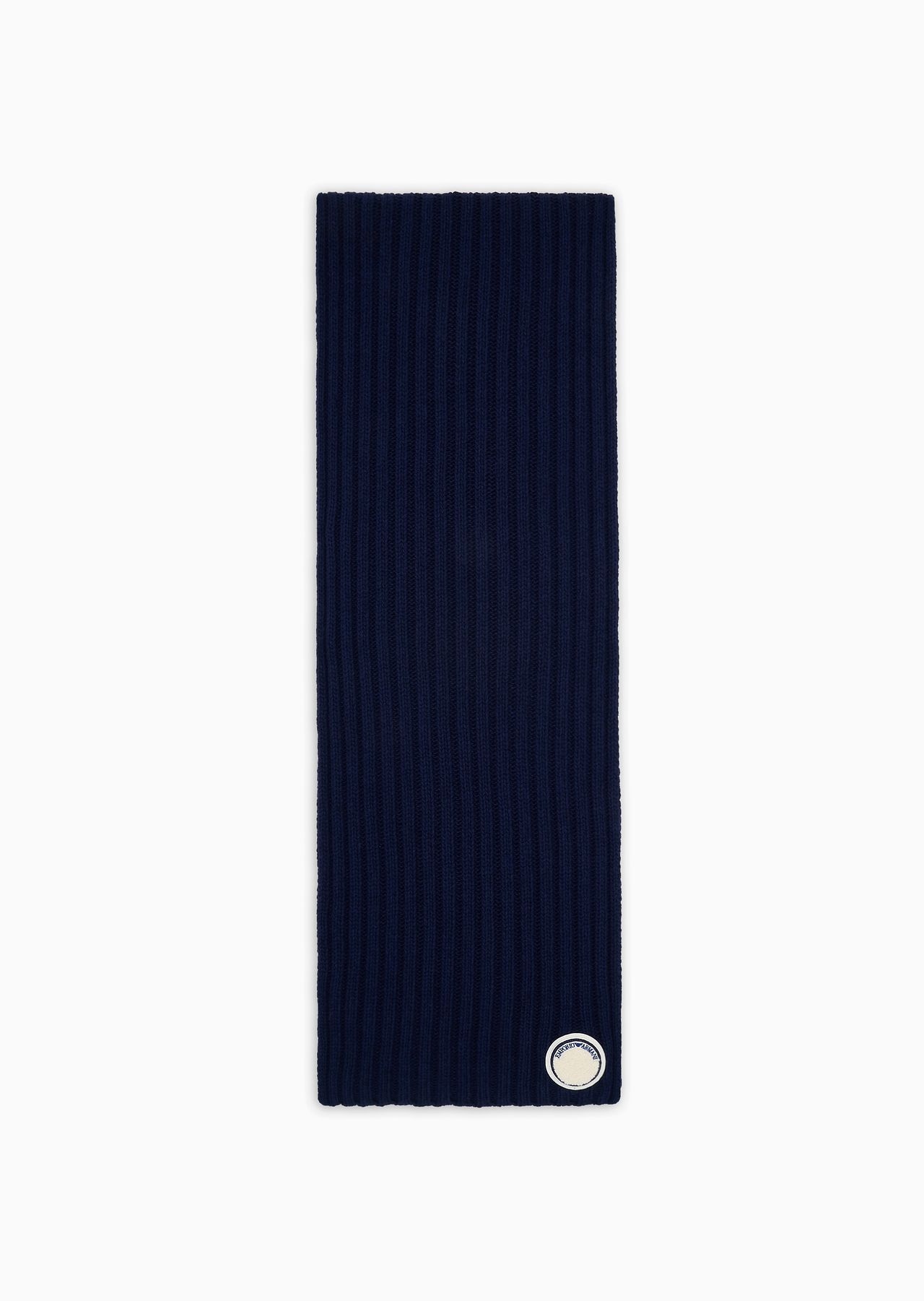 ASV Capsule ribbed wool-blend scarf with patch - 1