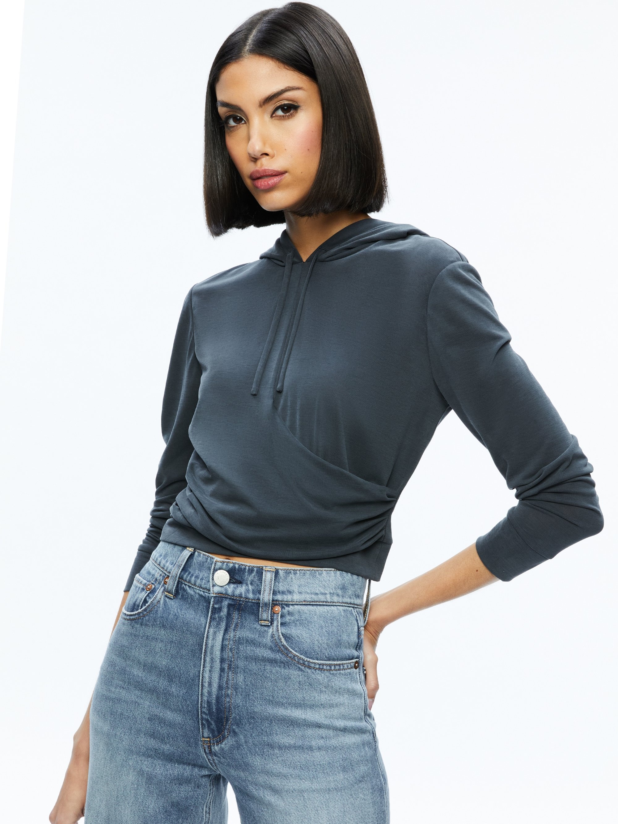 KIRK WRAP FRONT HOODIE - 1