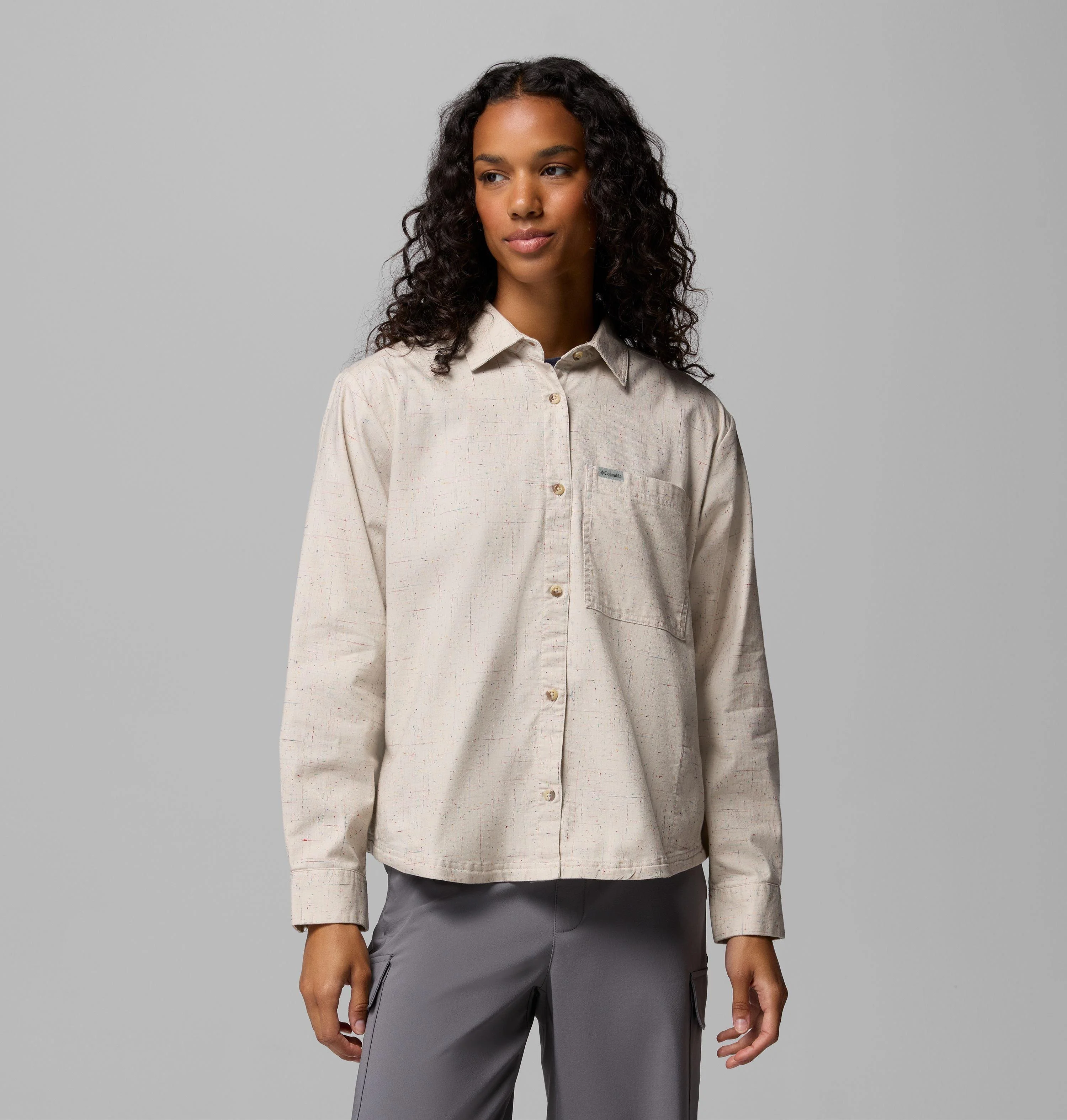 Women's Blue Point Creek Woven Long Sleeve Shirt - 1