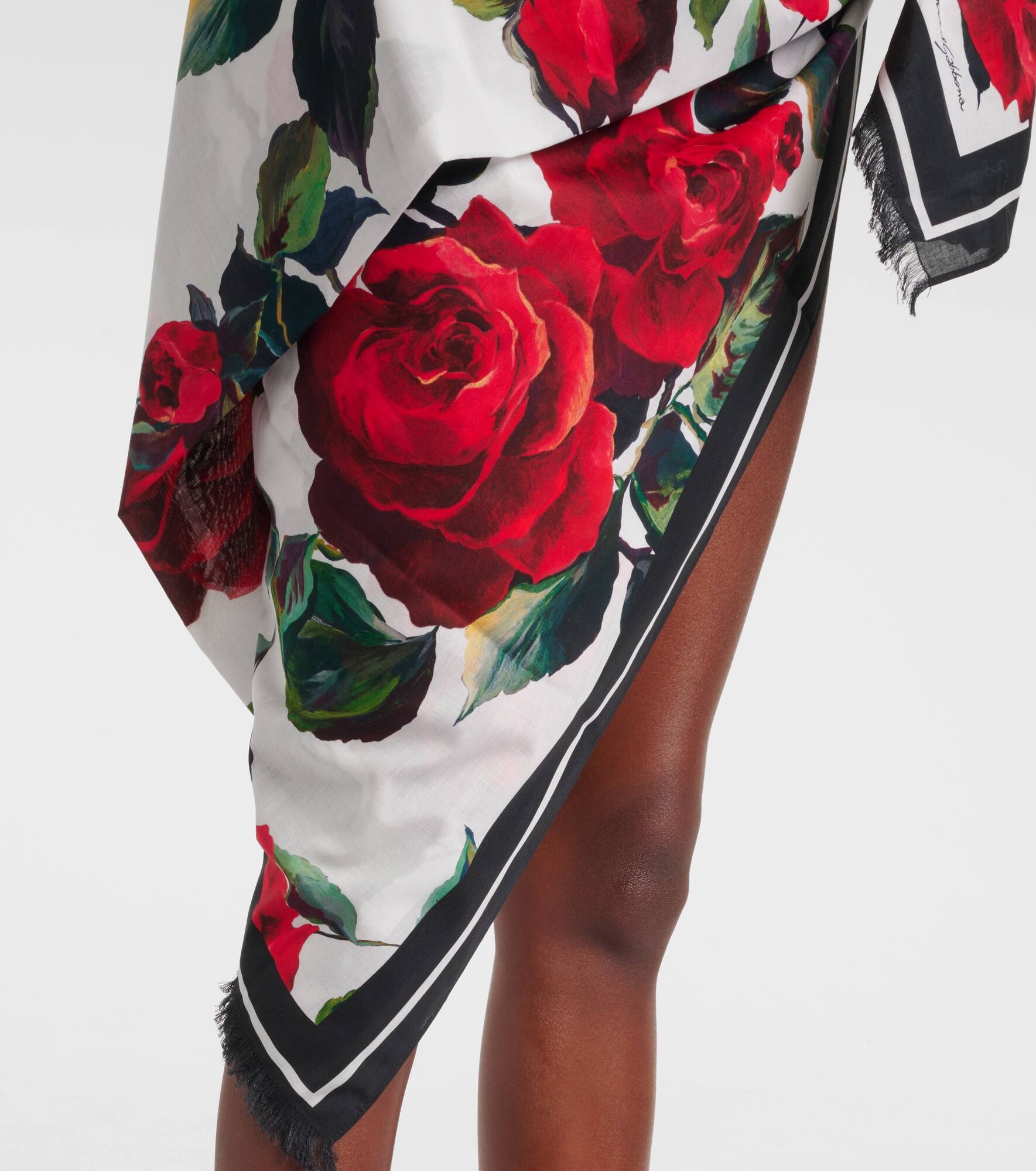 Floral cotton beach cover-up - 5