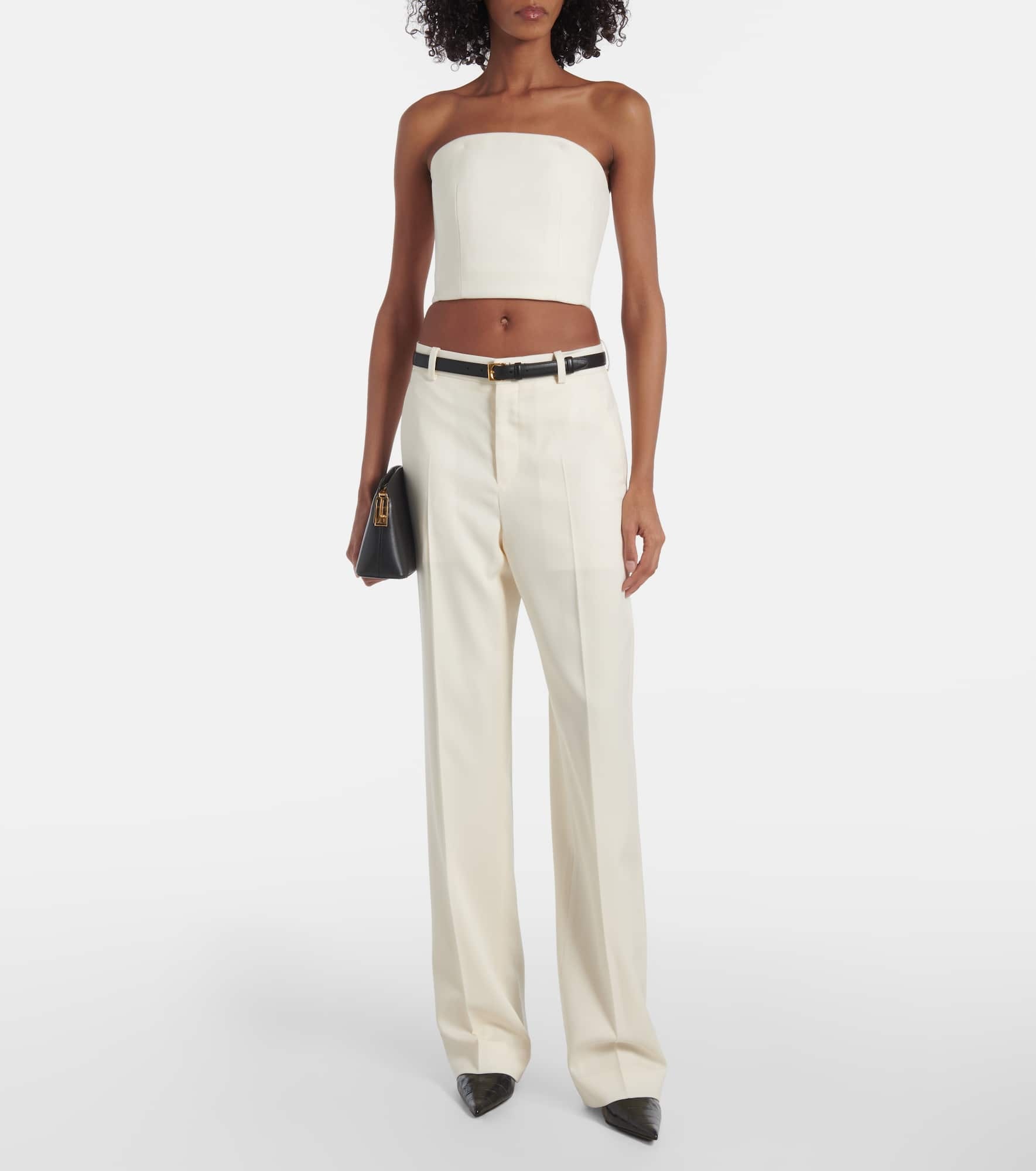 Low-rise wool pants - 2
