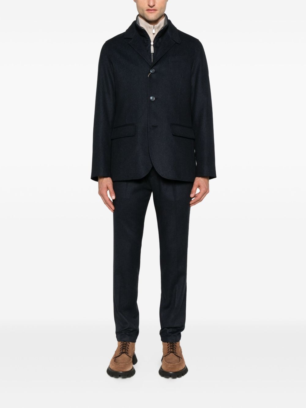 three-button zipped jacket - 2