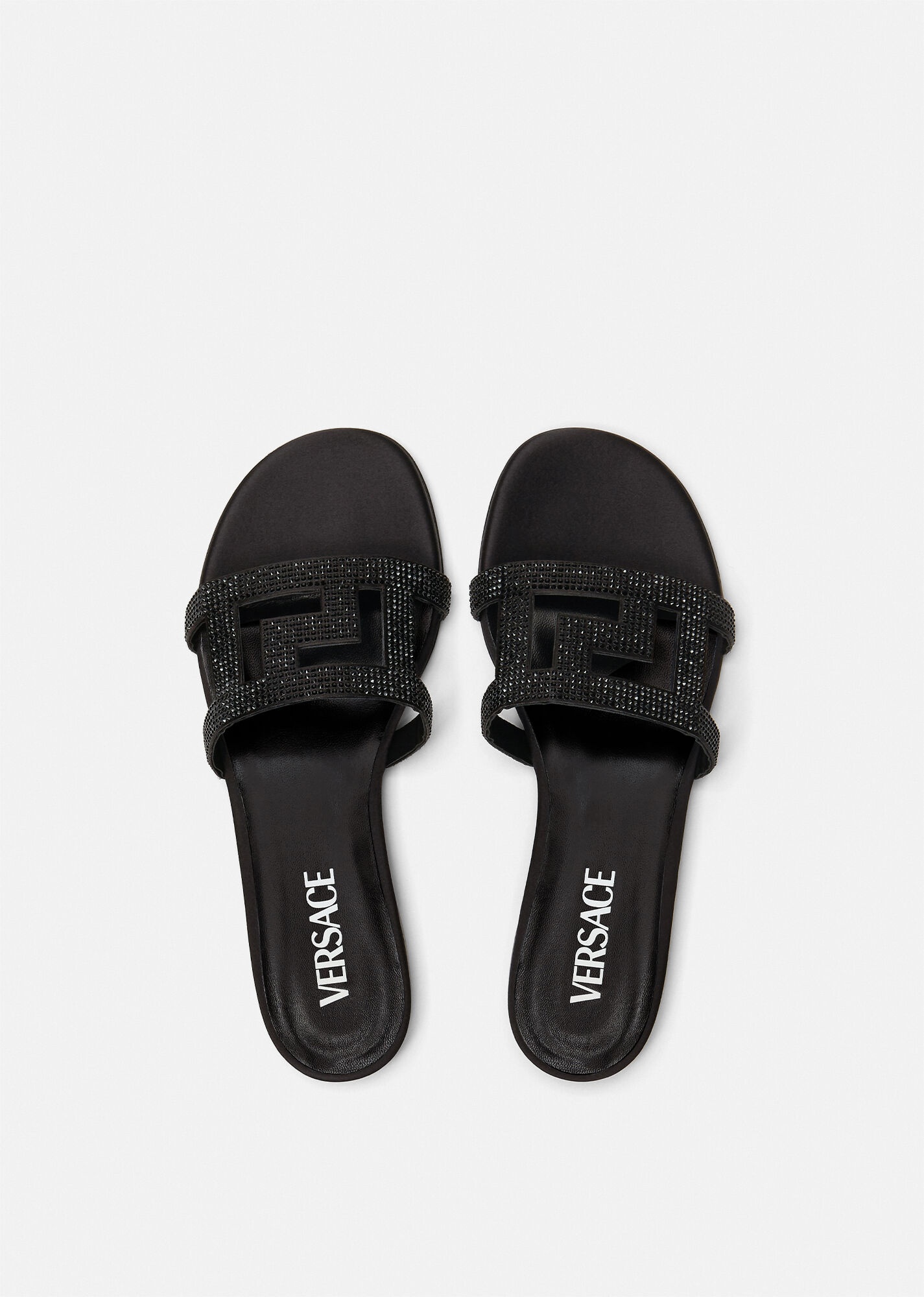 Greca Maze Crystal Flat Sandals - 3