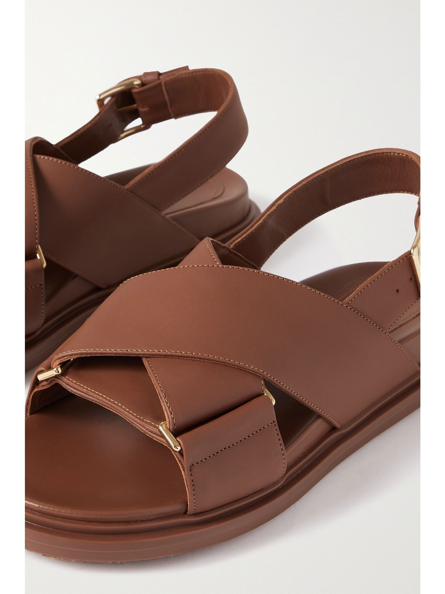 Fussbett leather slingback sandals Brown - 4
