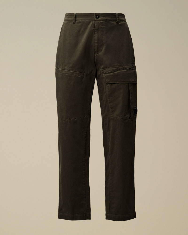 Stretch Sateen Loose Cargo Pants 1