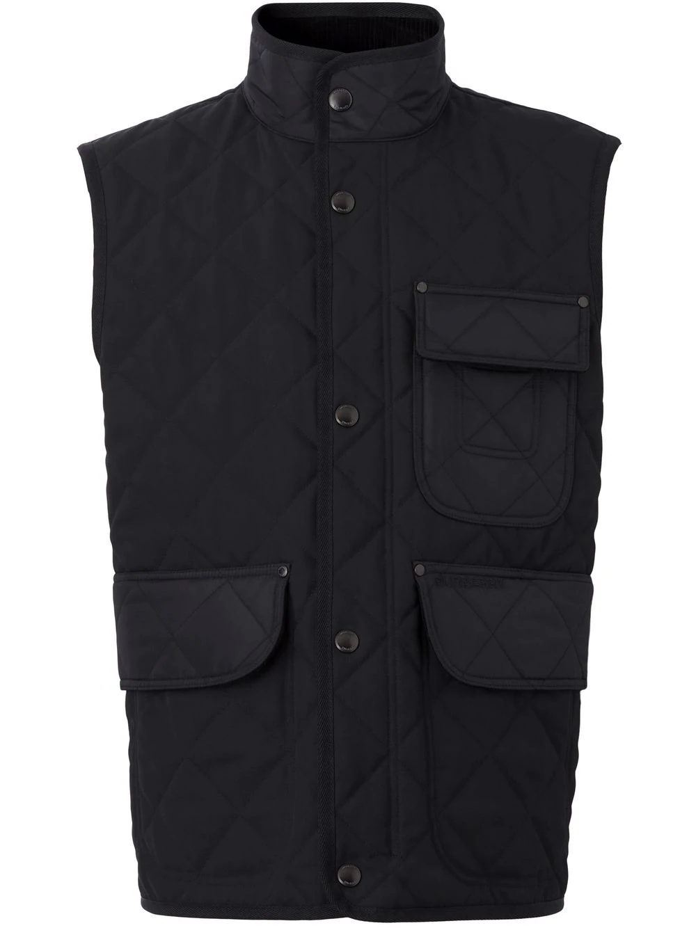 diamond-quilted Vintage Check lined gilet - 1