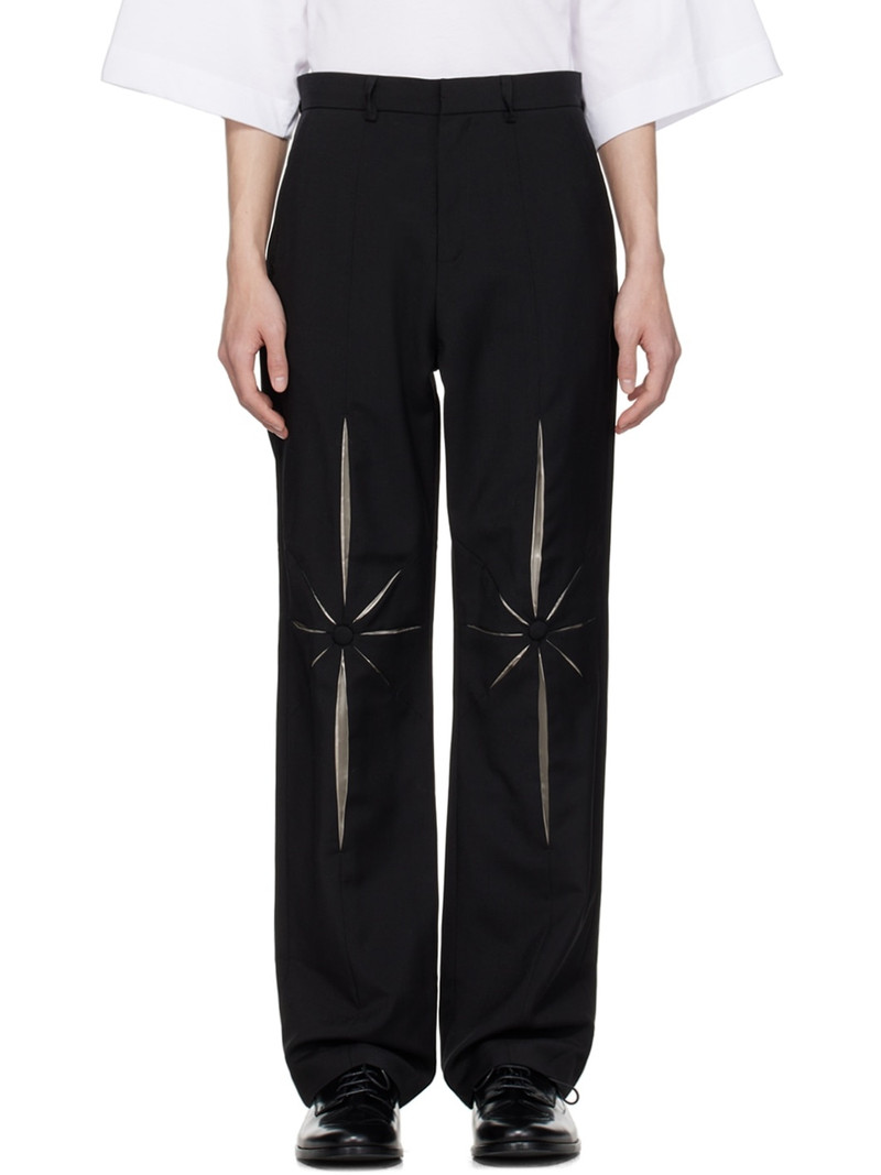 Black Tailored Origami Trousers 1