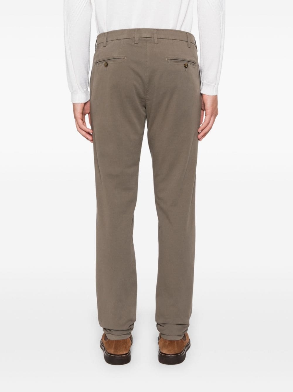 slim-cut chino trousers - 4