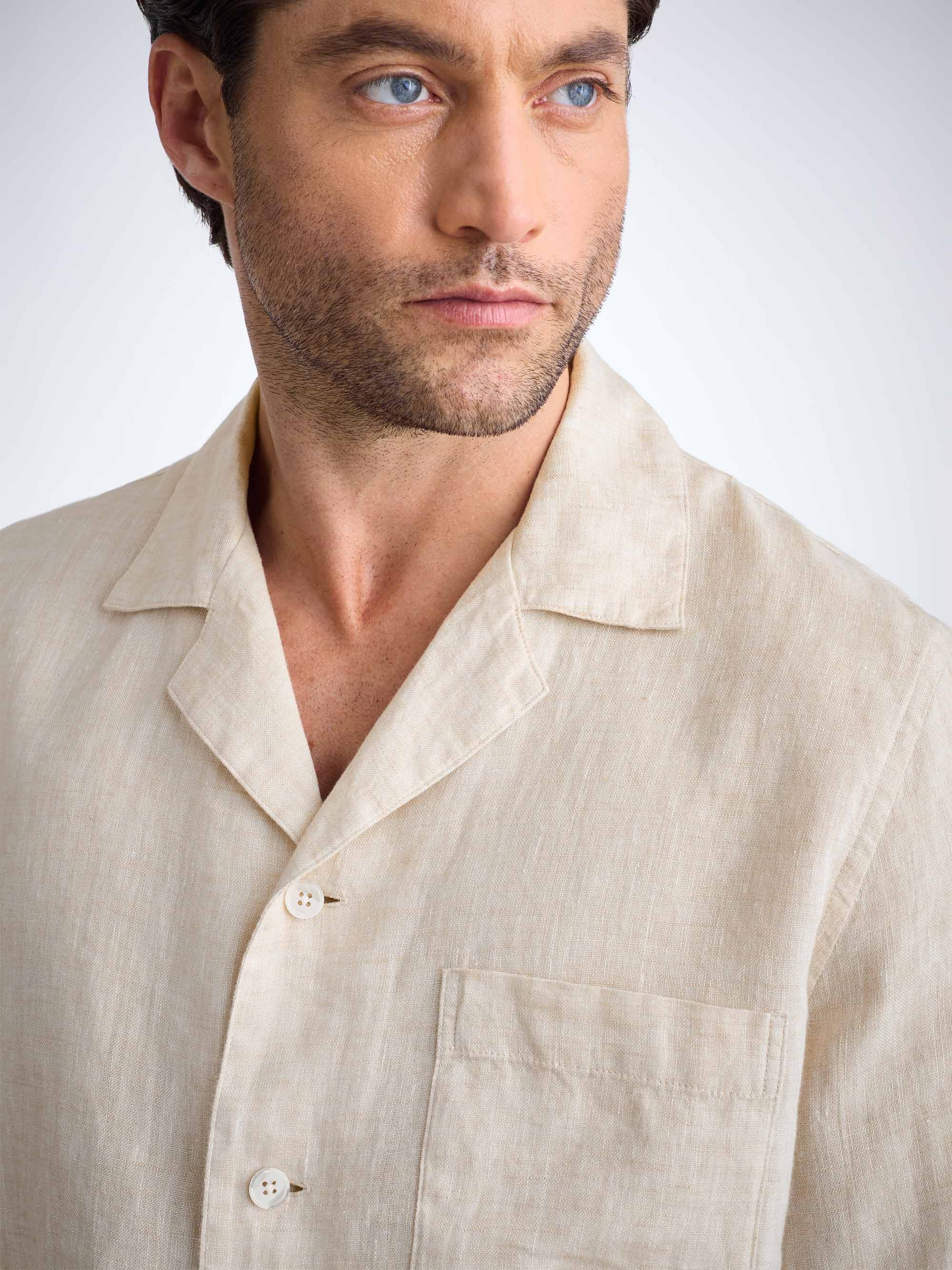 Men's Pajamas Sicily Linen Sand - 5