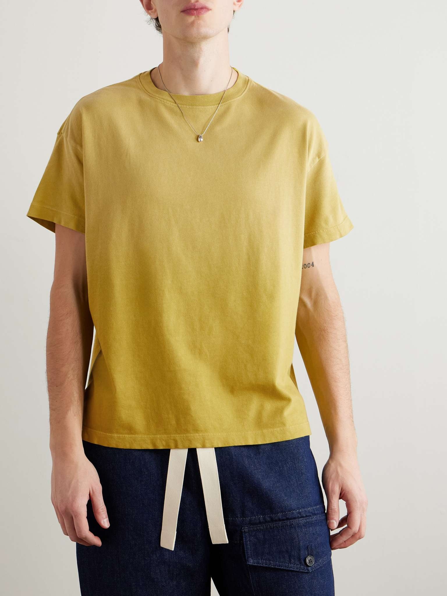 Sun-Bleached Pica Cotton and Cashmere-Blend Jersey T-Shirt - 3