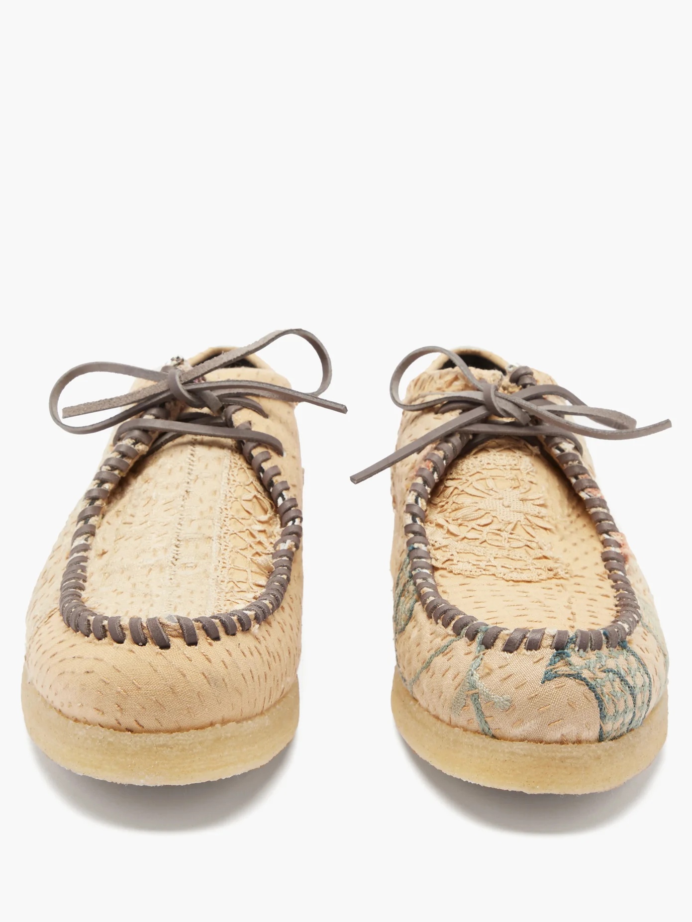 Inno crewel-tapestry silk desert boots - 5