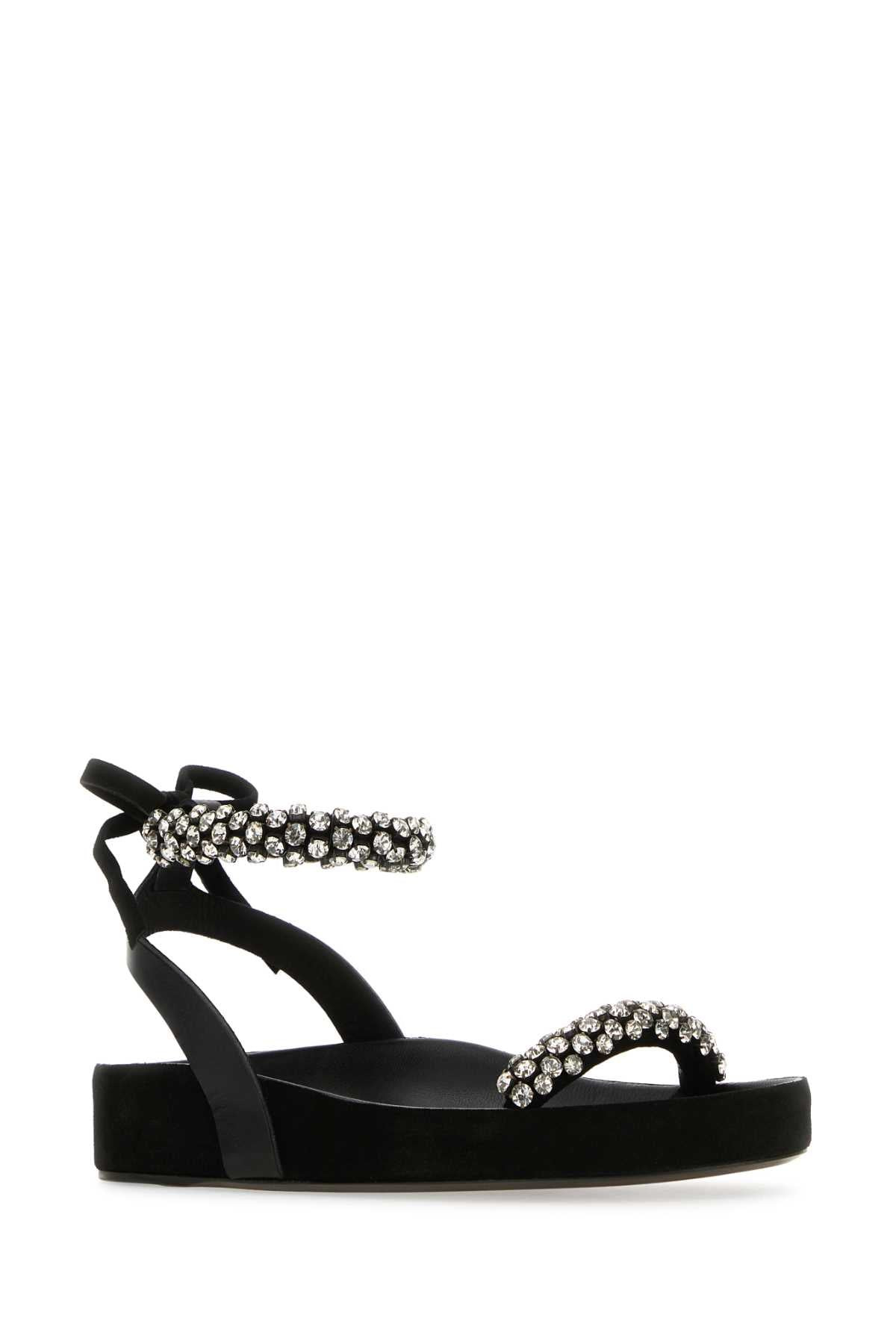 Isabel Marant Women Black Leather Mellan Sandals - 2