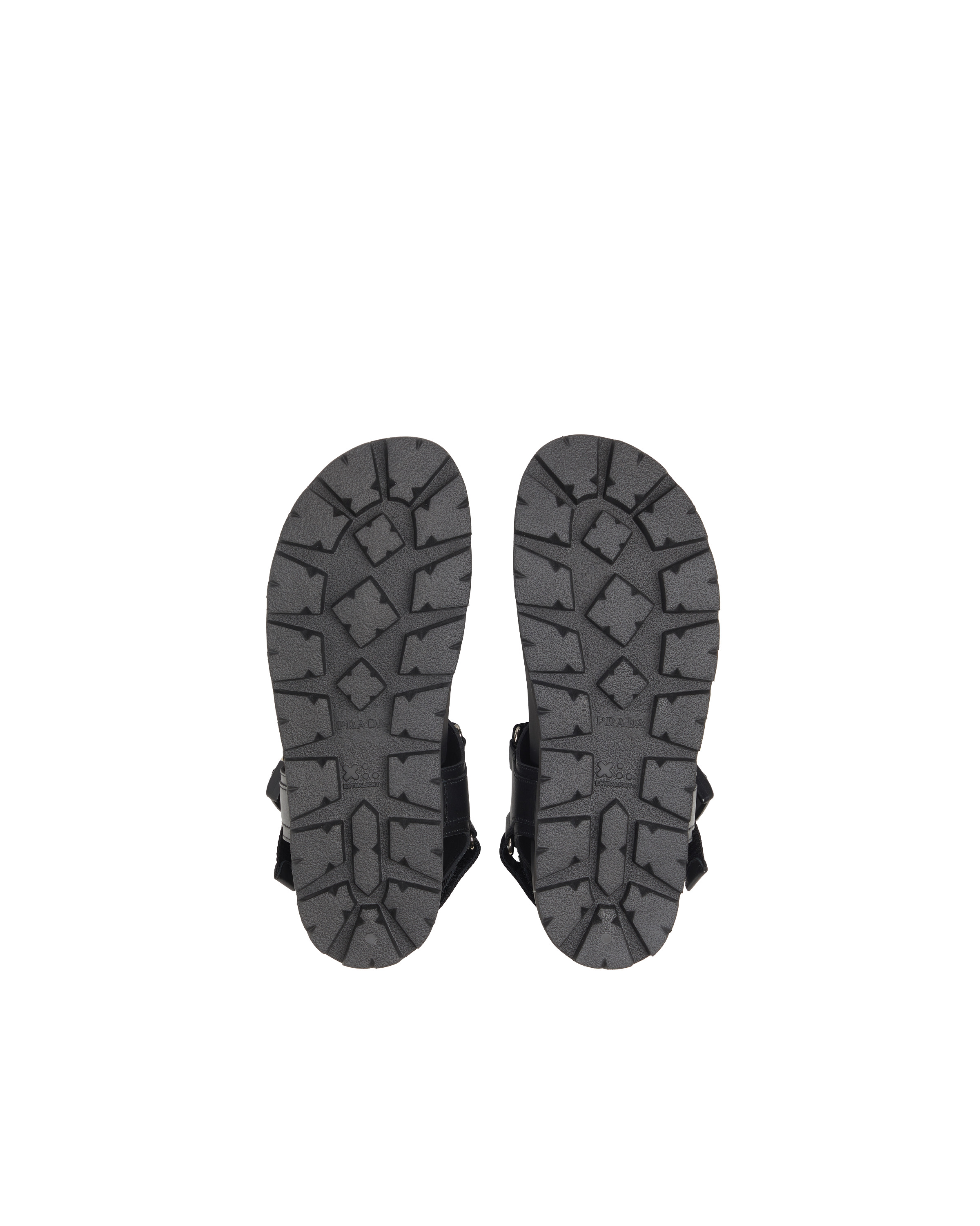Sporty leather and Re-Nylon tape sandals - 6