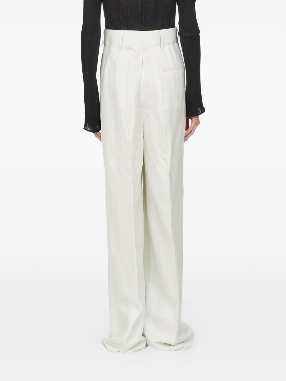 pleated high-waisted trousers - 3