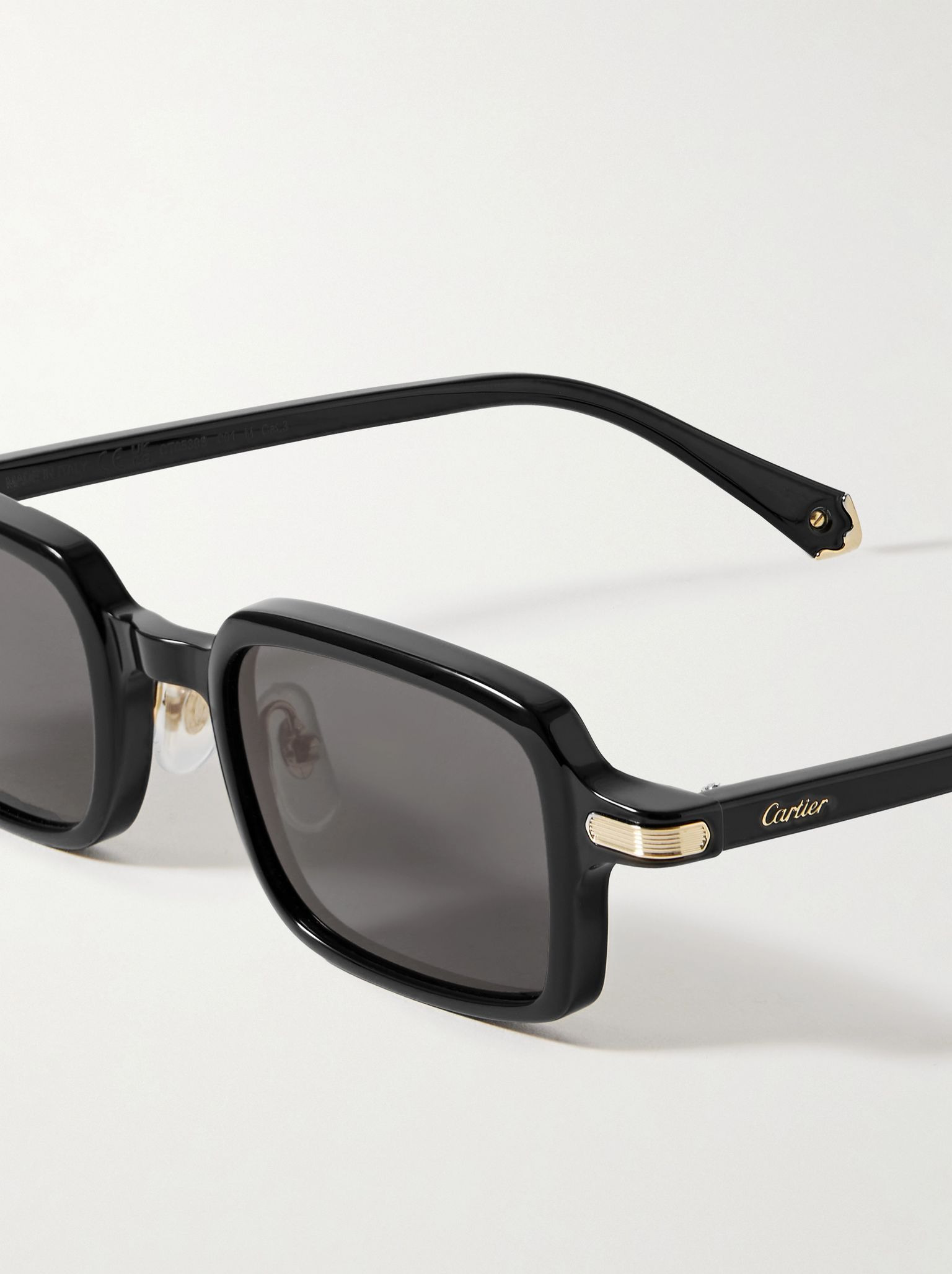 Rectangular-Frame Acetate Sunglasses Brown - 3