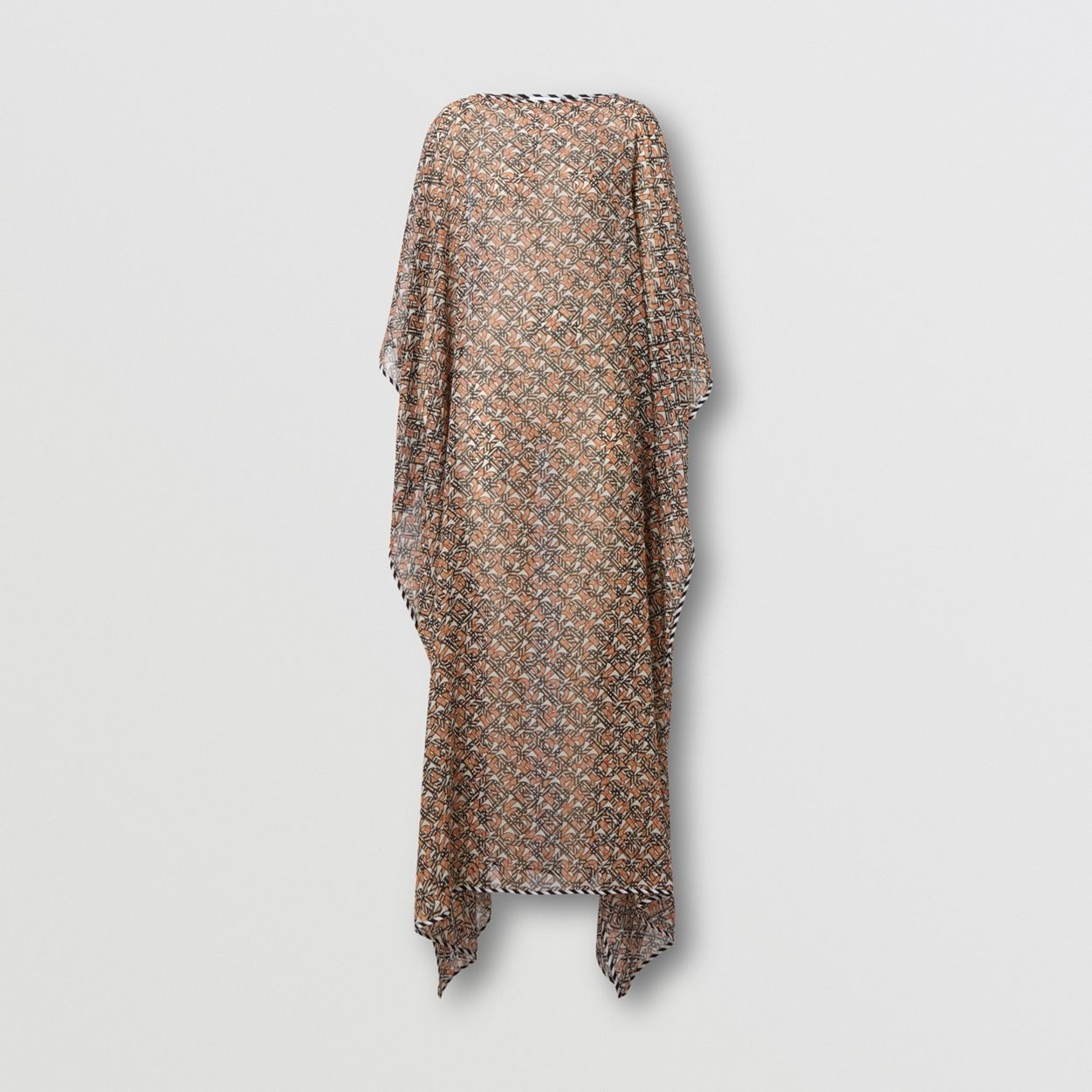 Monogram Print Silk Kaftan - 1