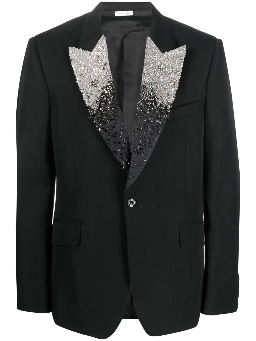 crystal-embellished single-breasted blazer - 1