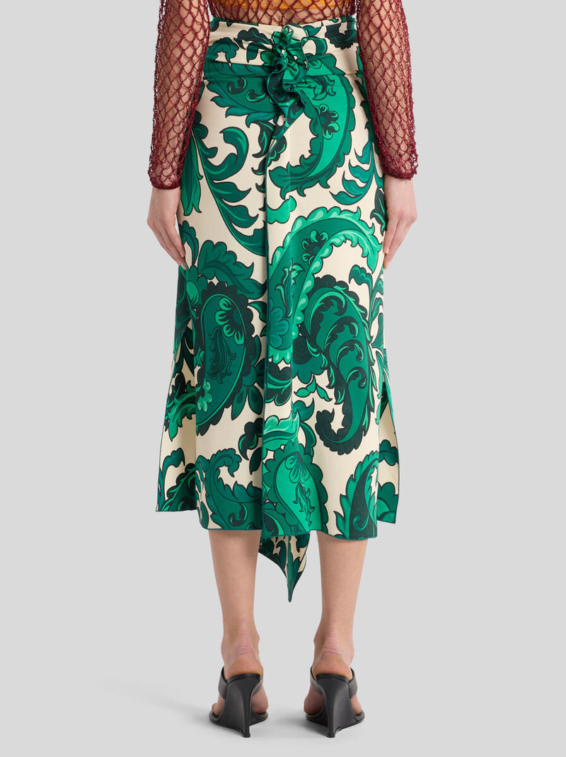 FLORAL PAISLEY PRINT와 MIDI SKIRT 5