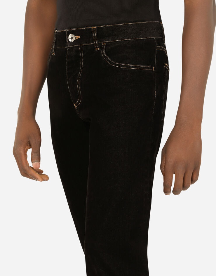 Flocked slim-fit stretch jeans - 4