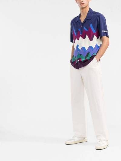 Missoni zigzag-print short-sleeved shirt outlook