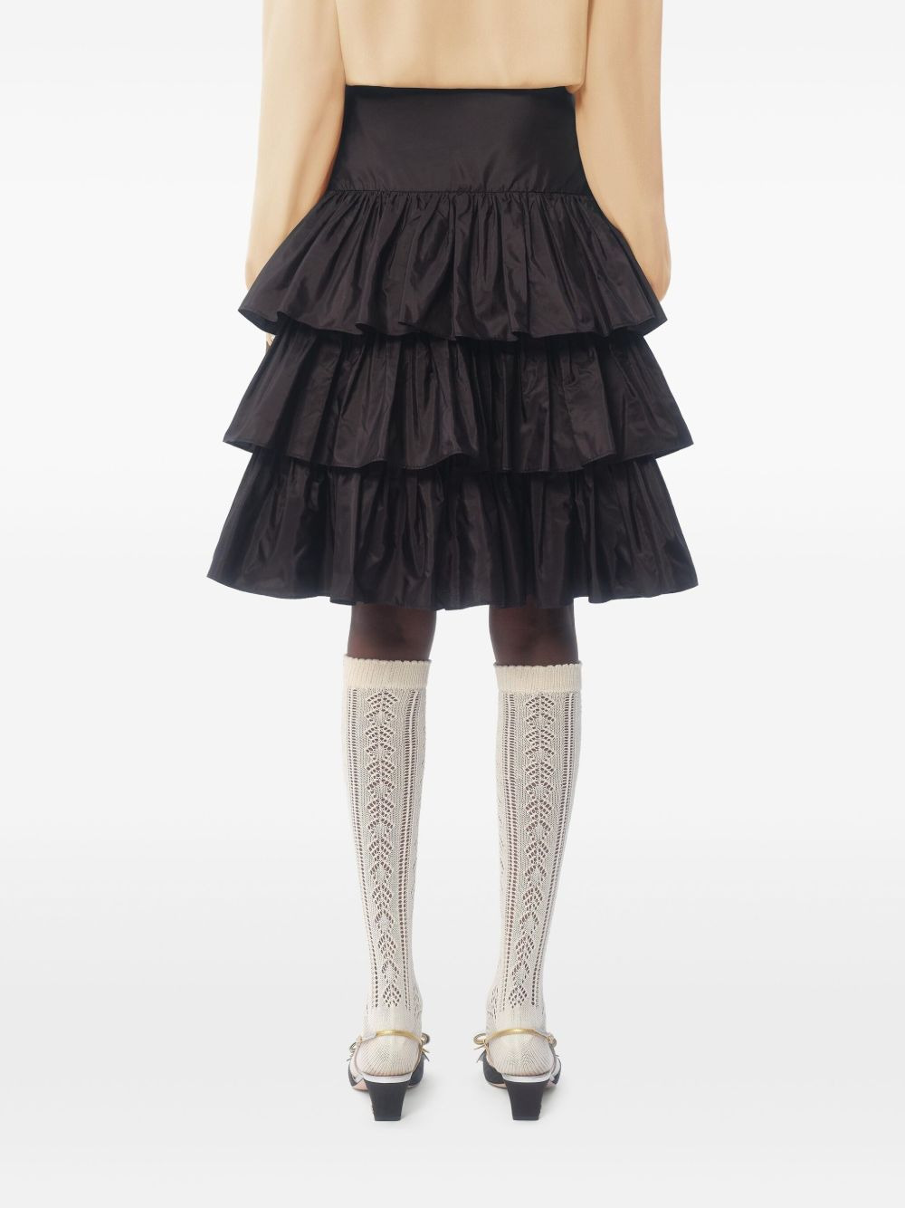 ruffled silk skirt - 4