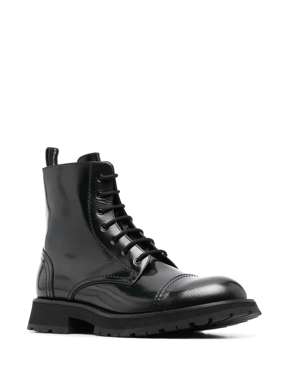 lace-up leather ankle boots - 2