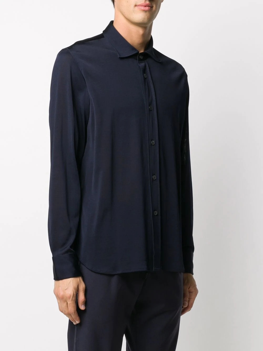 spread collar shirt - 3