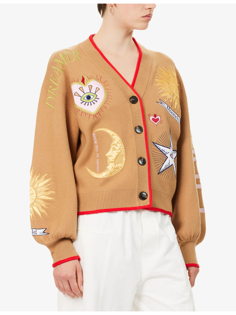 Mystical Embroidered Knitted Cardigan 3