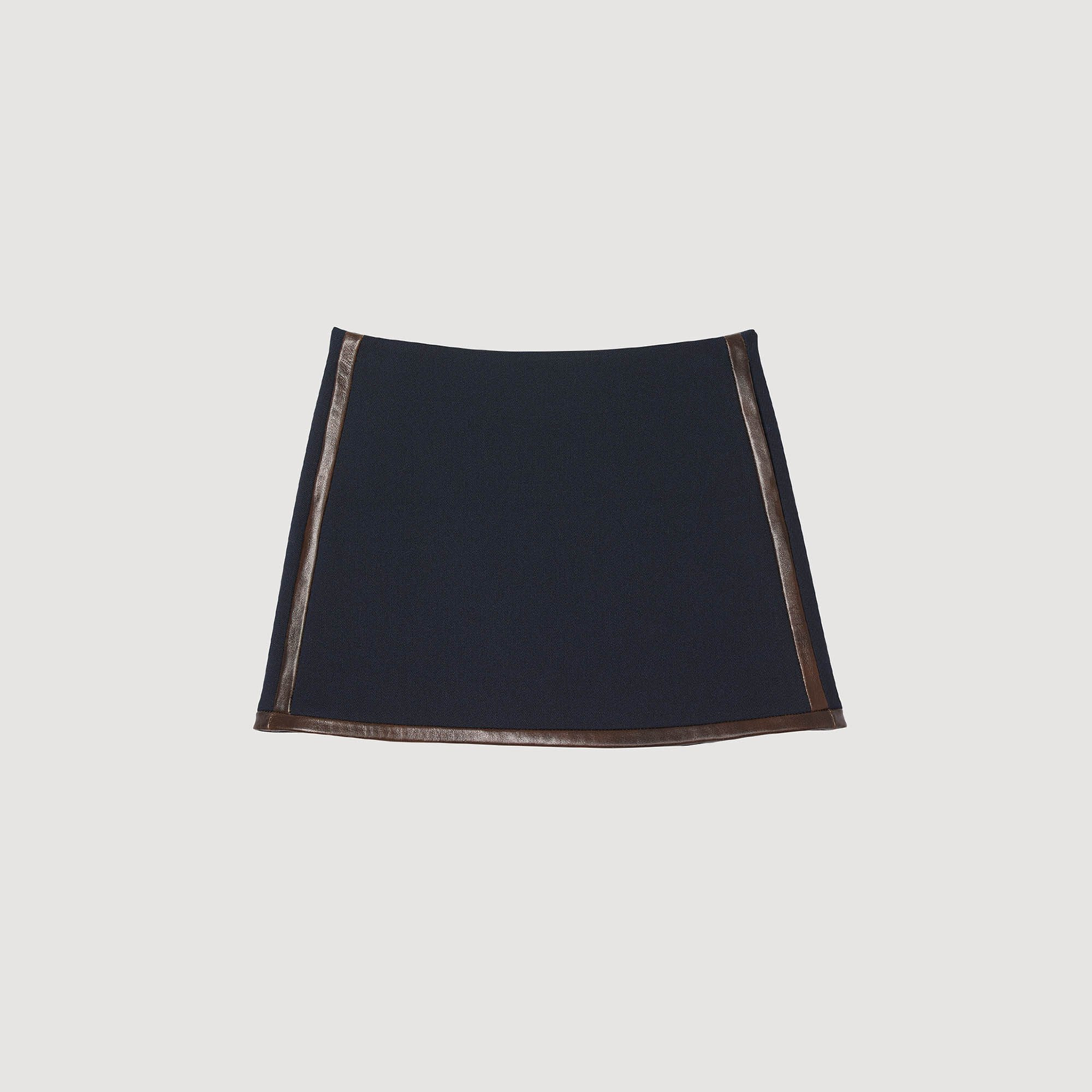 MINI SKIRT WITH LEATHER BANDS - 7