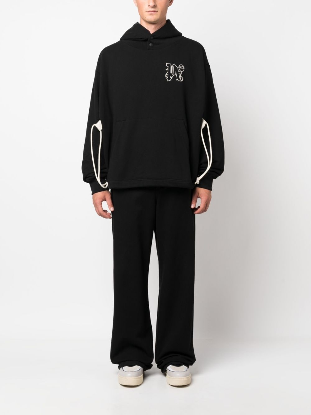 logo-print cotton hoodie - 2