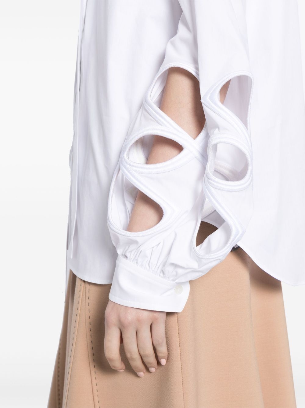 cut-out cotton shirt - 5