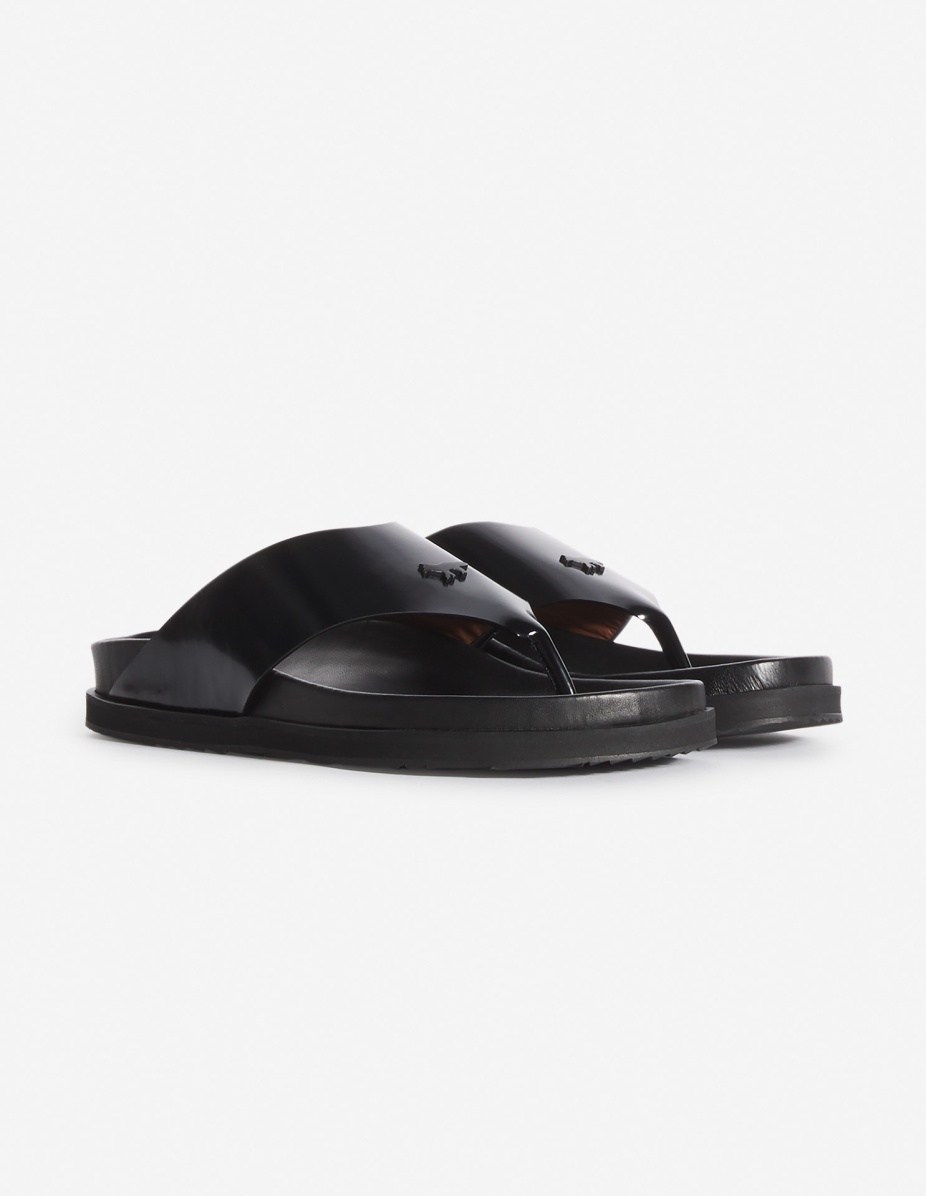 PROFILE FOX LEATHER SANDALS - 3
