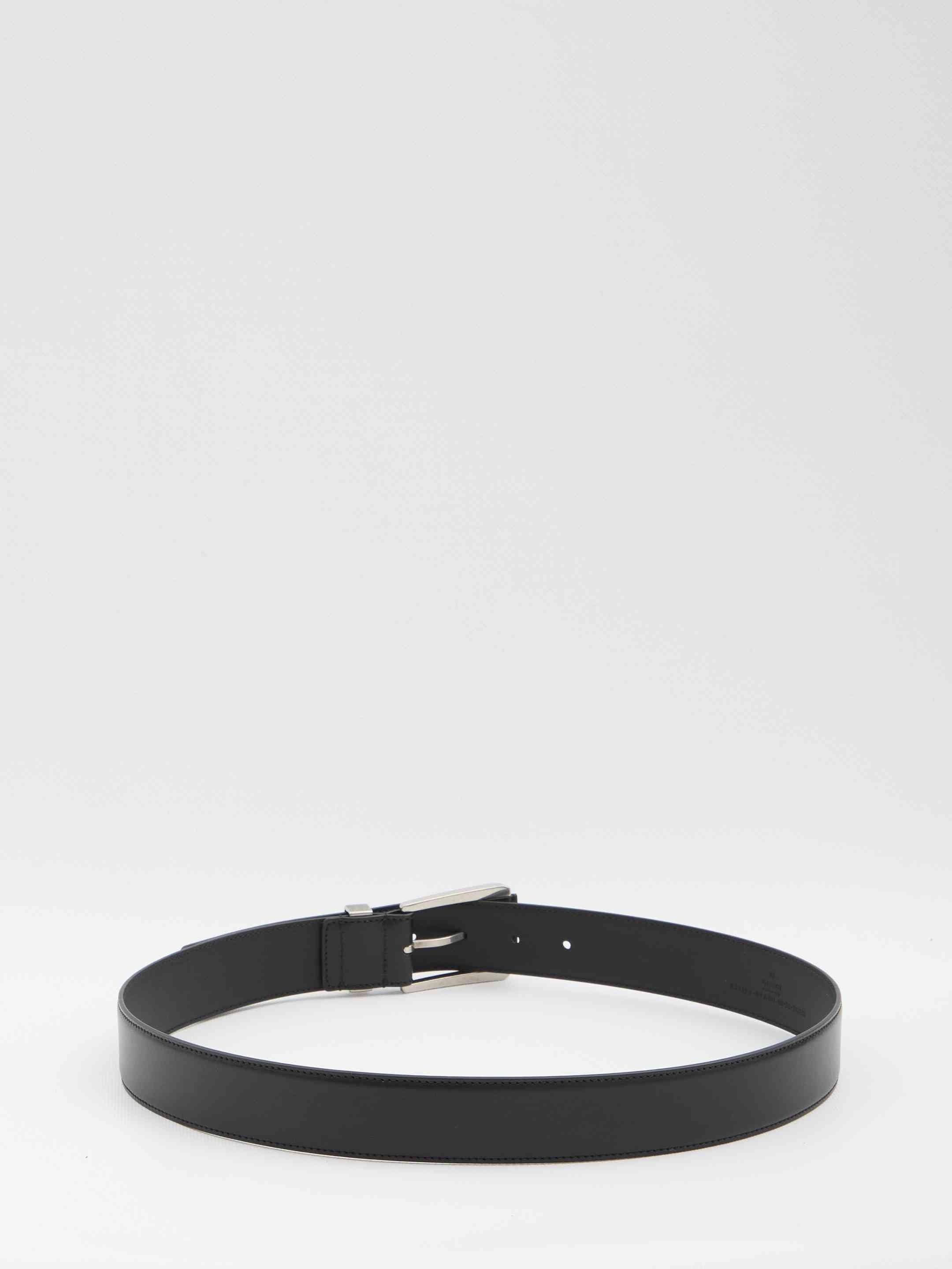 Gucci Men Belt With Squared Buckle - 2