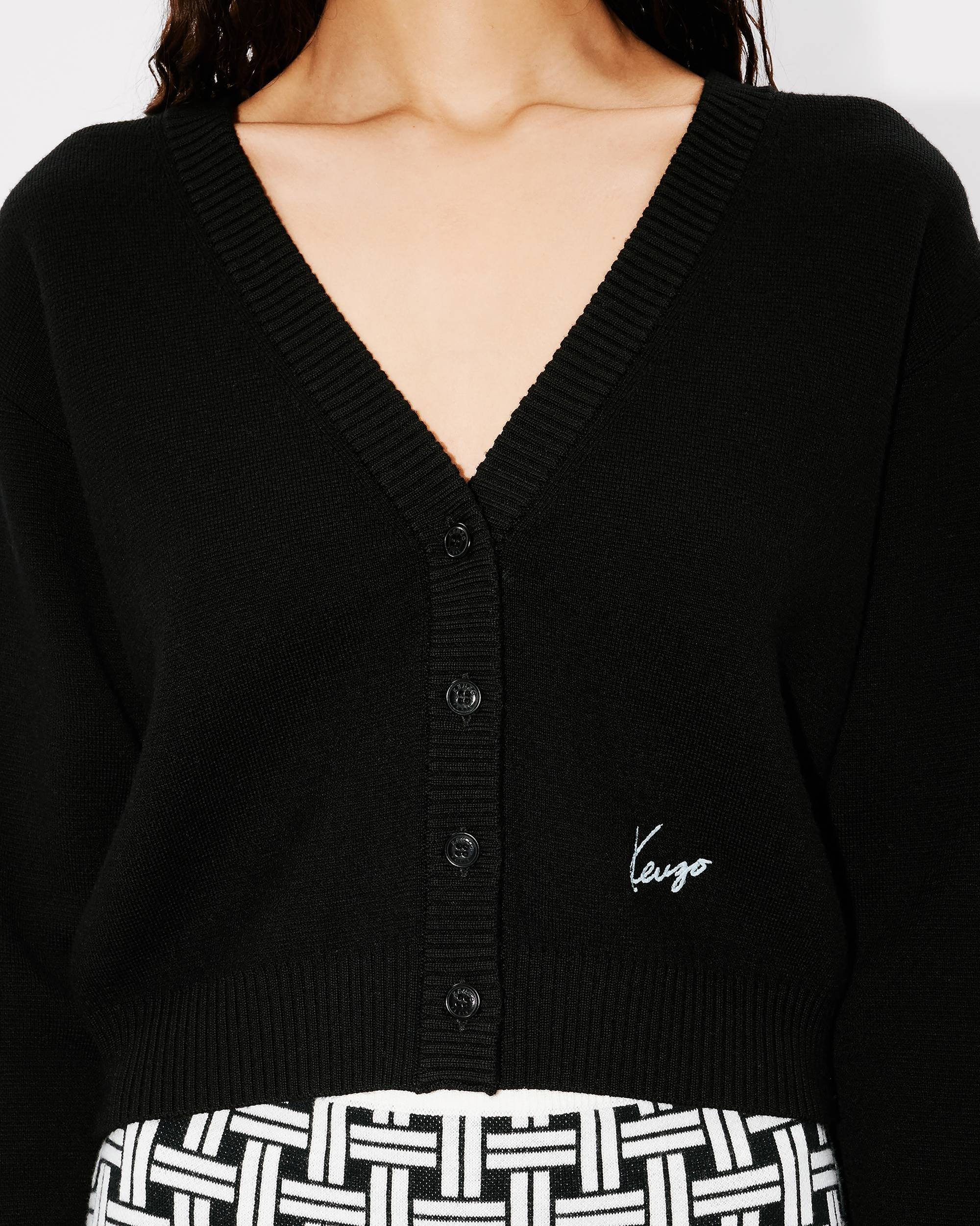 'KENZO Marguerite' embroidered wool cardigan - 6