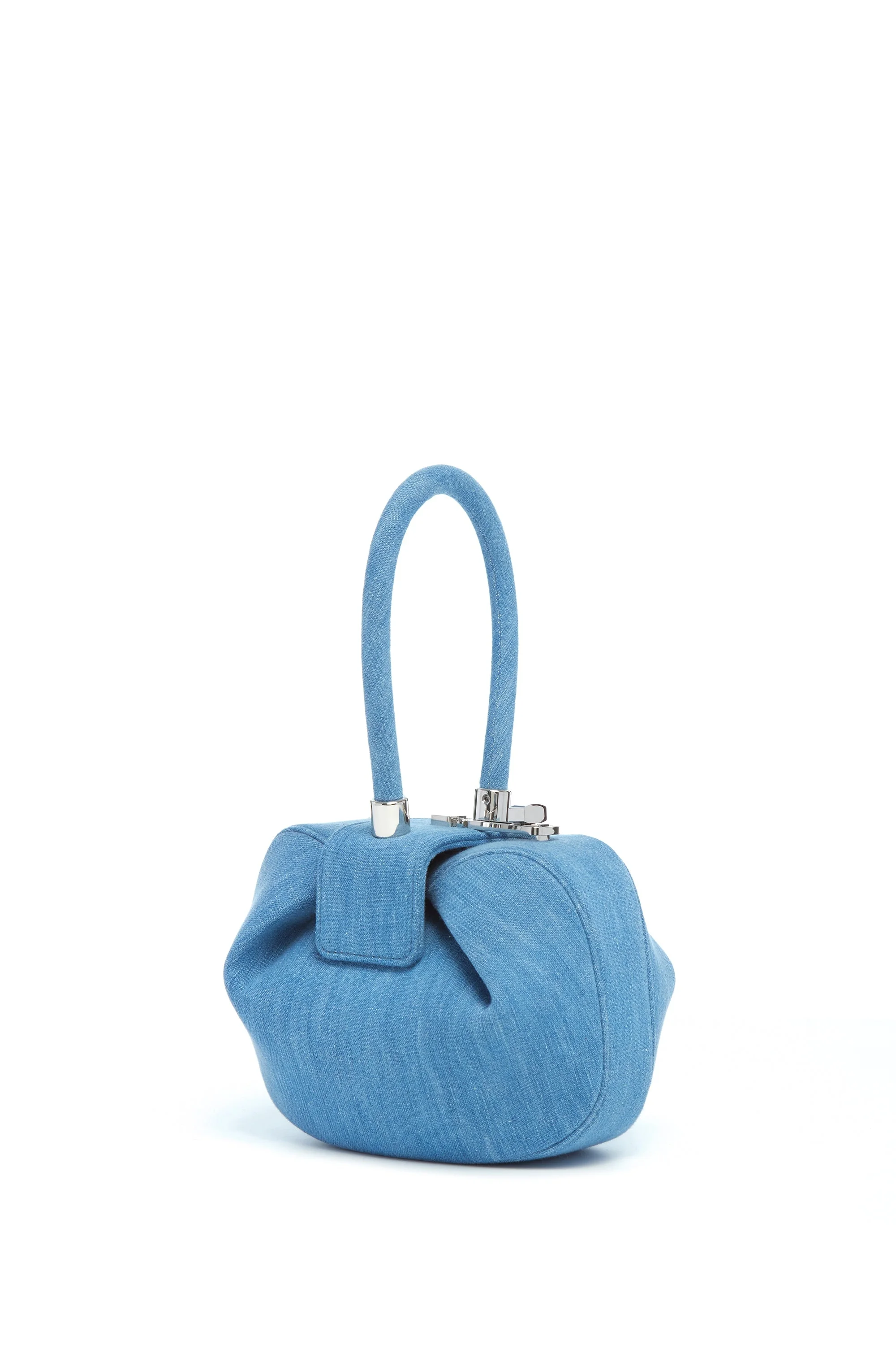 Demi Bag in Light Blue Recycled Cotton Linen Denim - 1