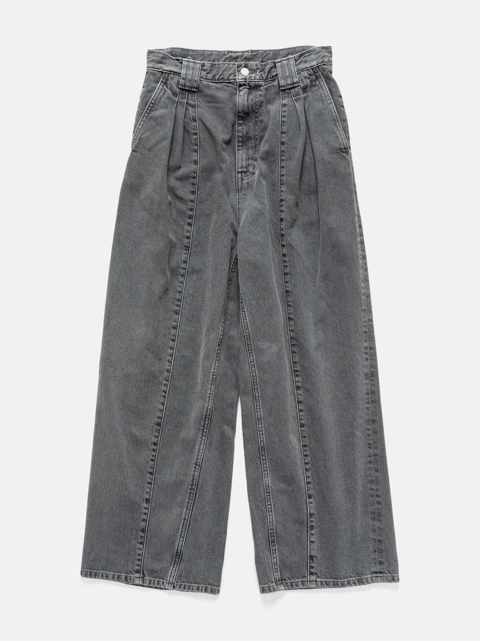 Vintage Wash Denim 3Pleated Wide - 1