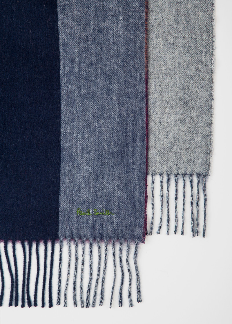 Graphic Stripe Reversible Cashmere-Blend Blanket 4