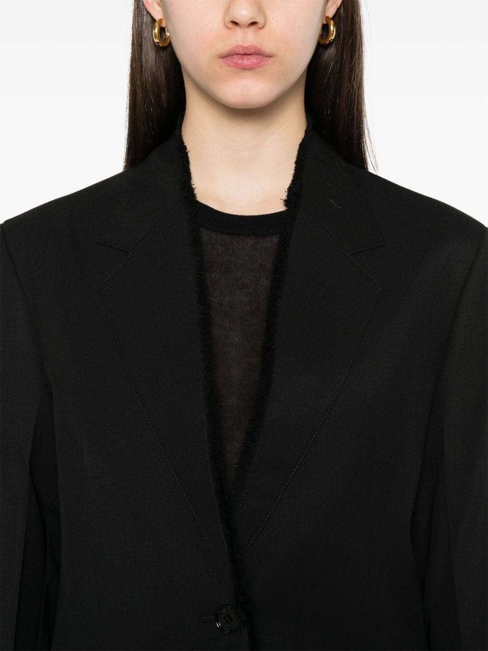 raw-lapel blazer - 5