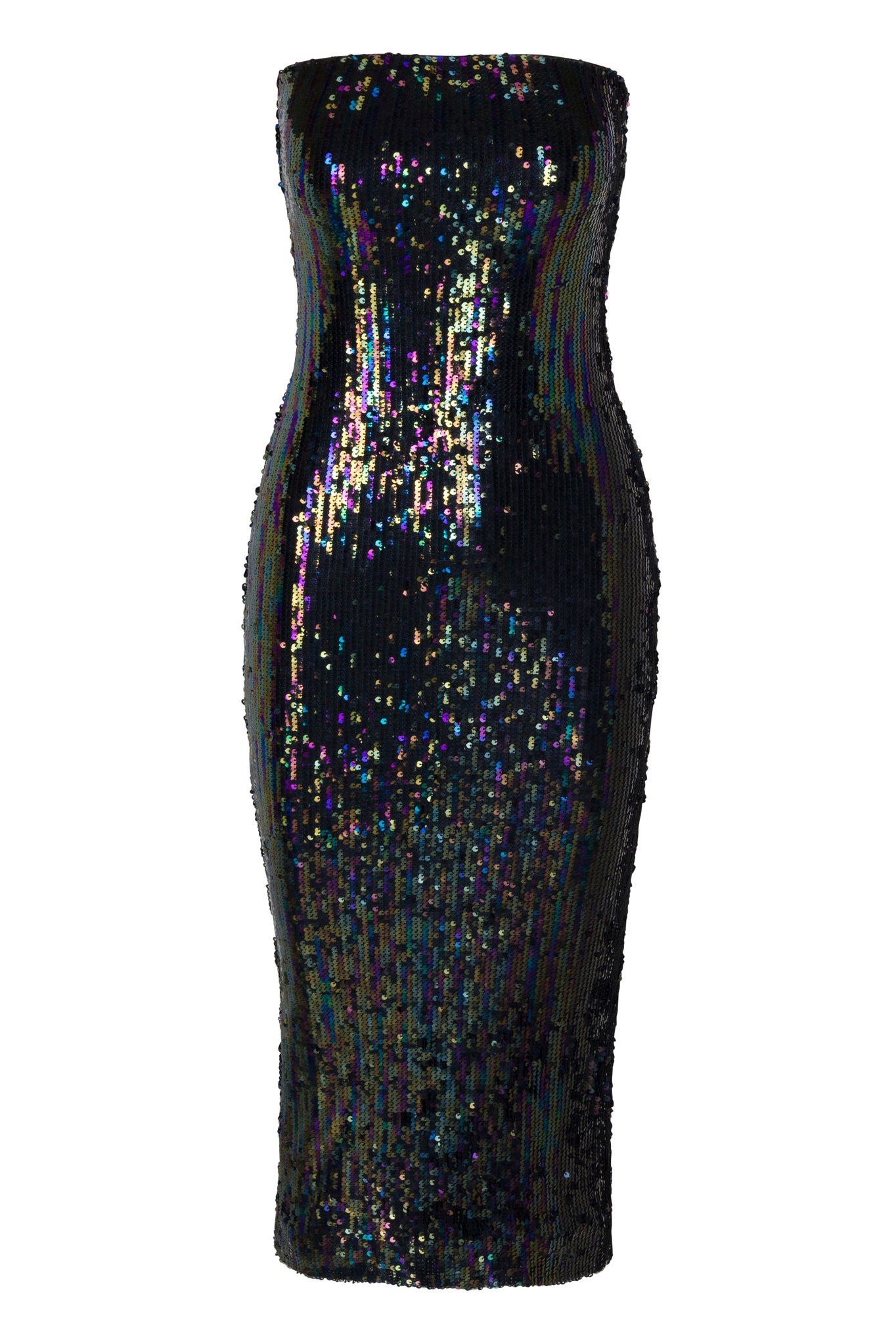 MULTI COLOR SEQUIN TUBE DRESS - 8
