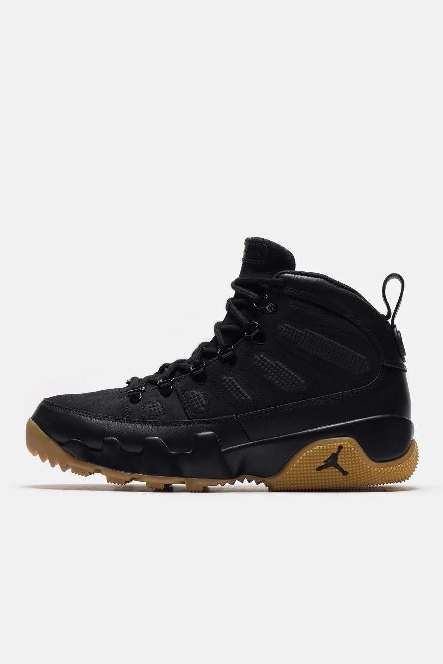Air Jordan 9 Retro Sneaker in Black/Black/Gum Light Brown - 1
