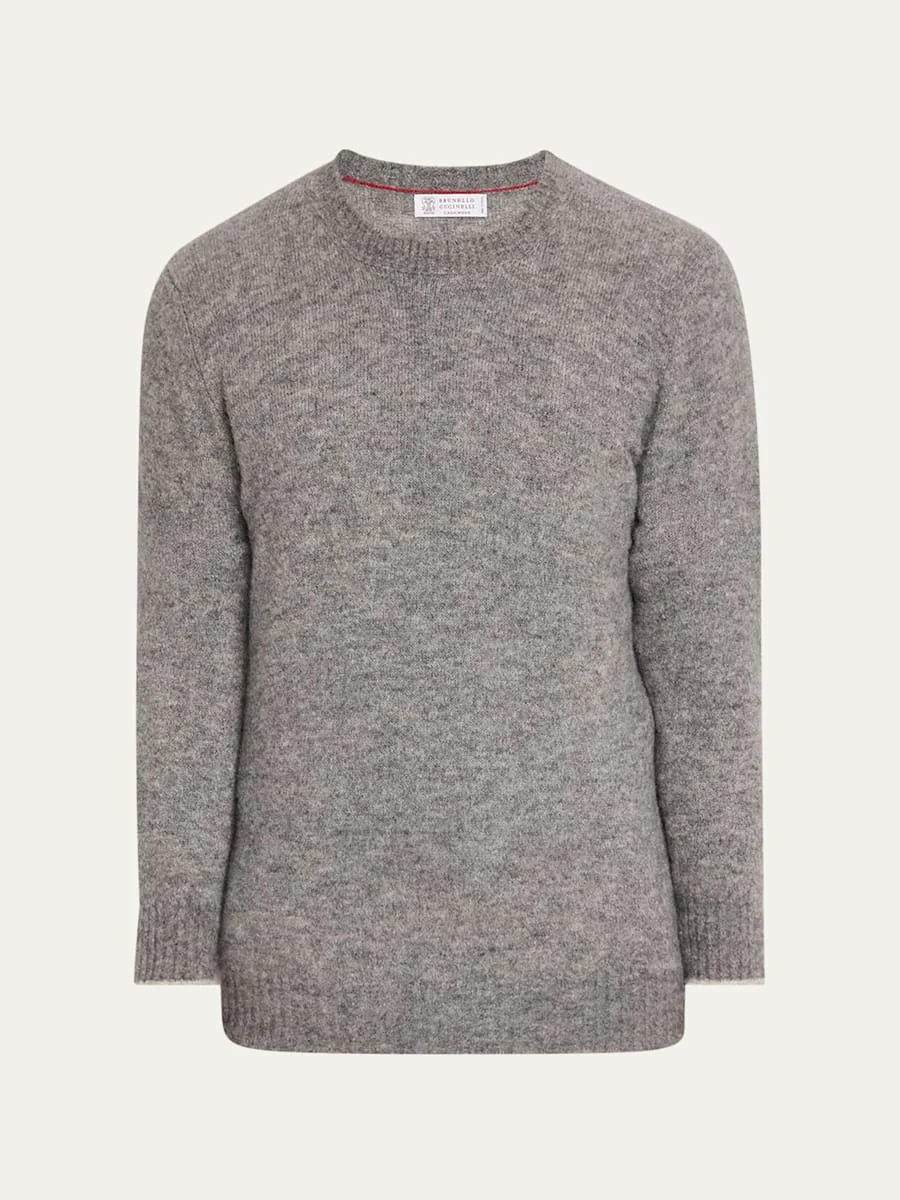Men's Alpaca-Blend Crewneck Sweater - 1