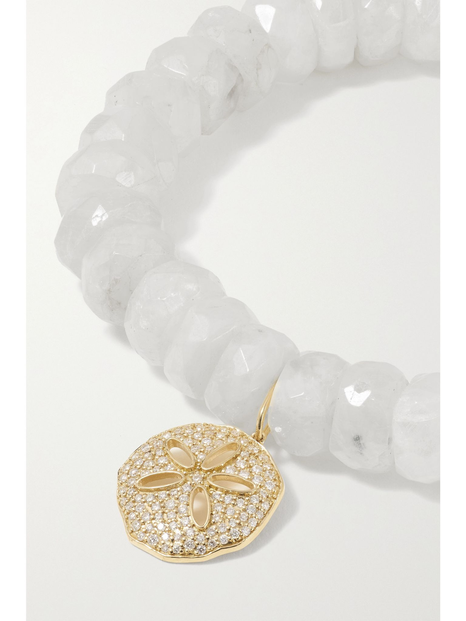 Large Sand Dollar 14-karat gold, moonstone and diamond bracelet Gold - 4