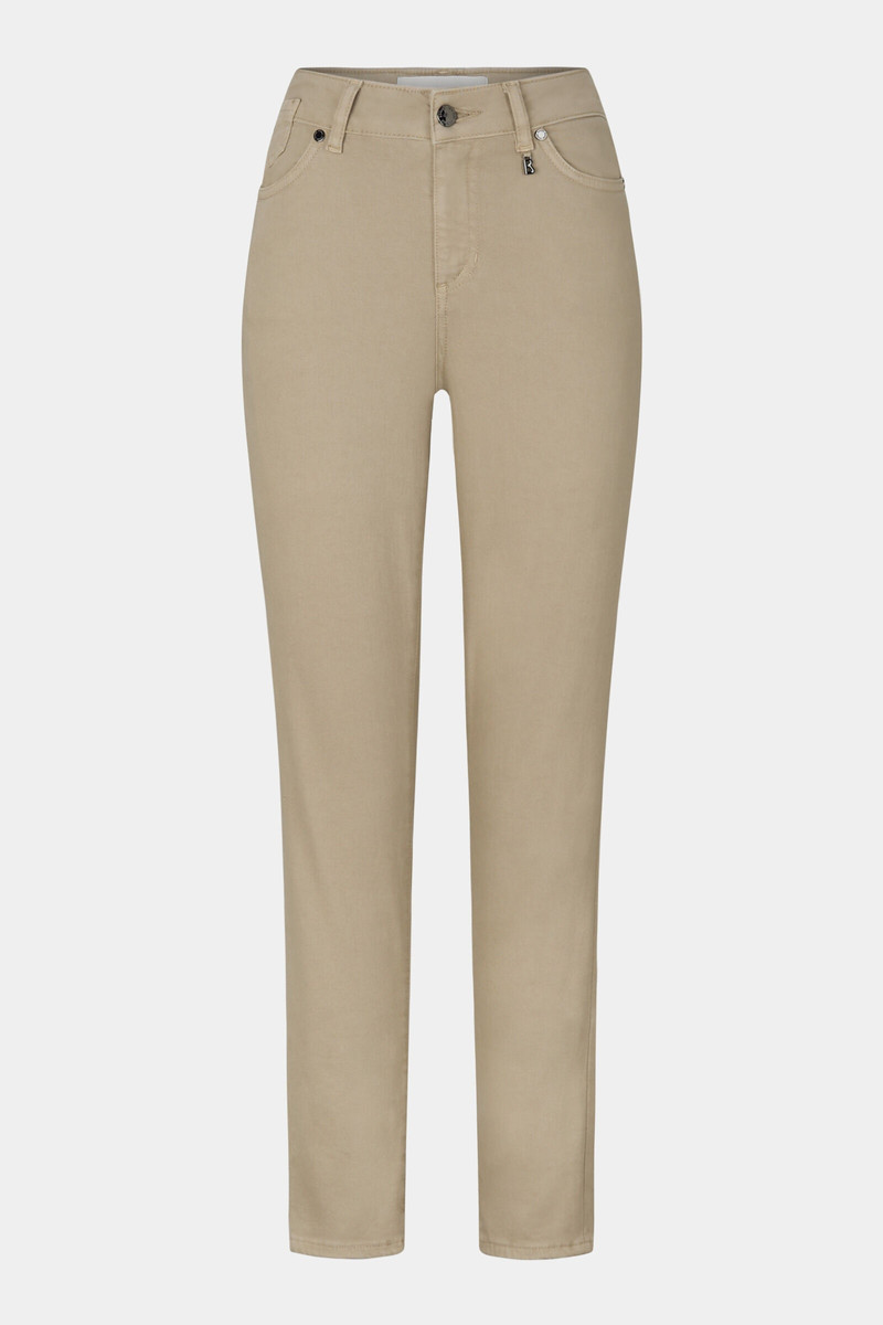 Slim fit Julie 7/8 jeans in Beige 1