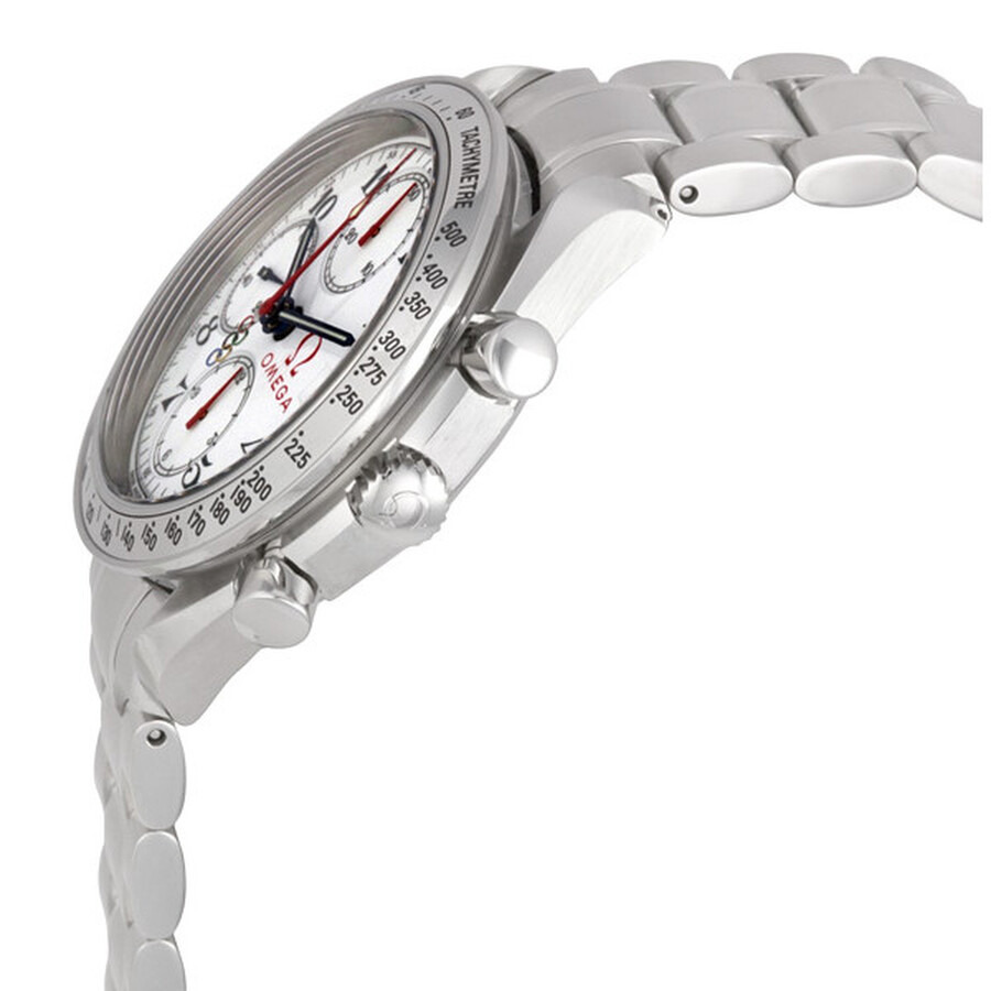 Pre-owned Omega Speedmaster Chronograph Tachymeter White Dial Men's Watch 3516.20 - 2