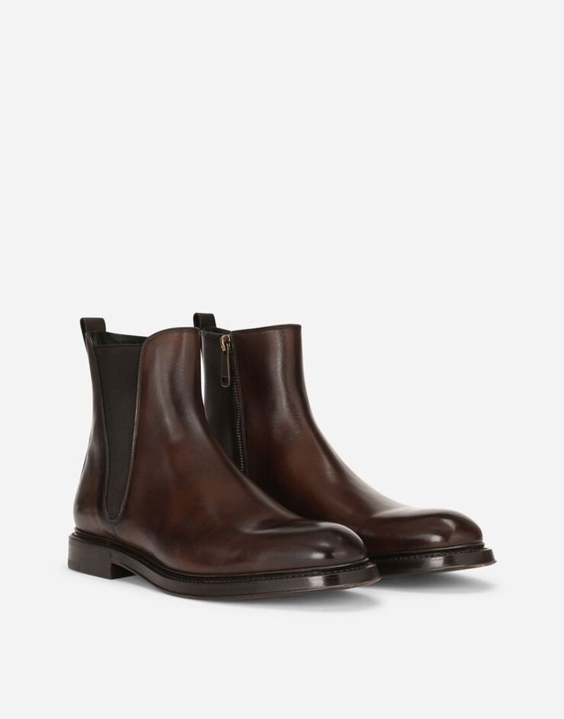 Dolce & Gabbana Hand-painted calfskin Chelsea boots outlook