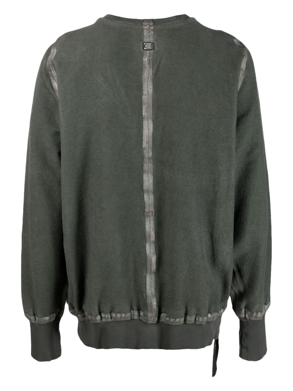 acid-wash crew neck jumper - 4